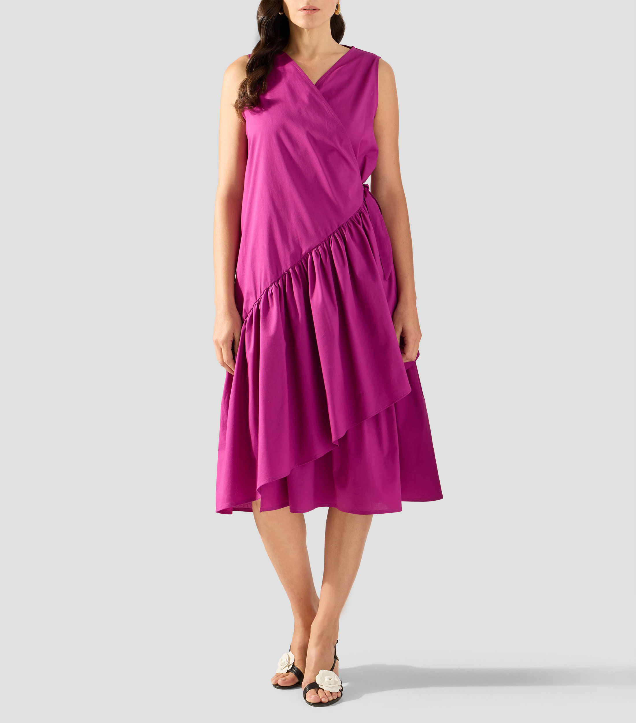 Vestido largo liso Mujer